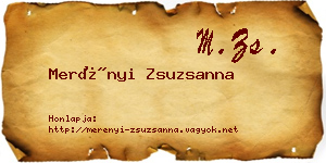 Merényi Zsuzsanna névjegykártya