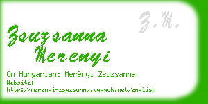 zsuzsanna merenyi business card